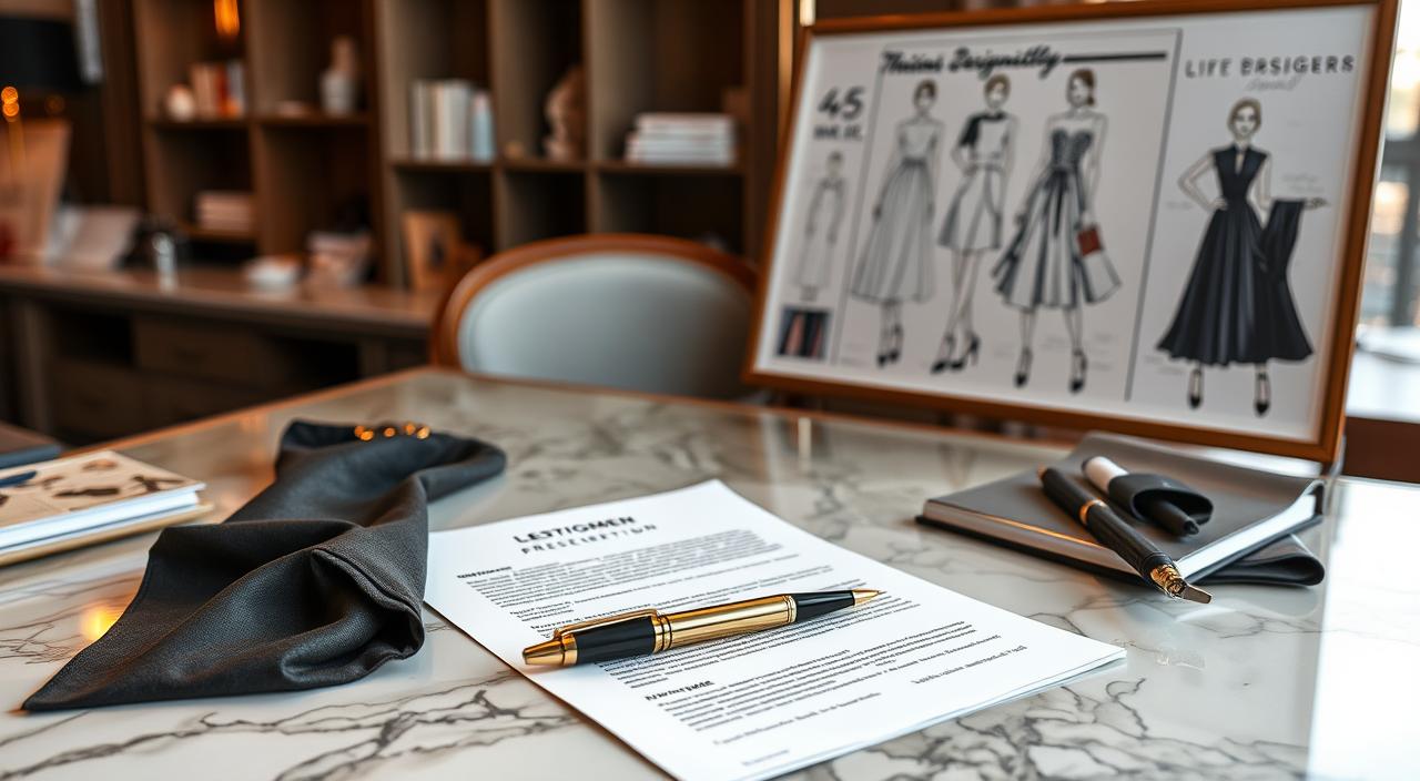 carta de presentación diseñador de moda